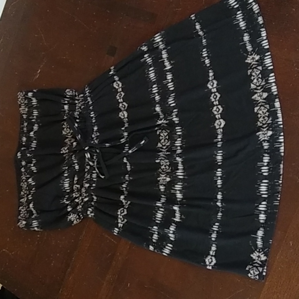 Mossimo black strapless tribal print dress